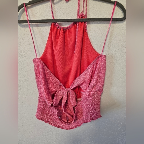 Sienna Sky Pink and White Tank Crop Top Women's Size Large NWOT - Picture 3 of 7